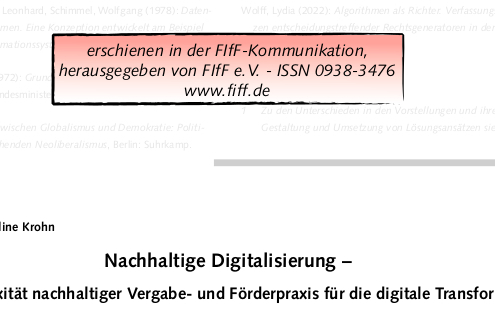 FIfF 2022 Atug, Krohn - Nachhaltige Digitalisierung Blogbild