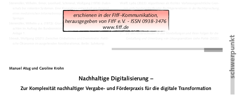 FIfF 2022 Atug, Krohn - Nachhaltige Digitalisierung Blogbild