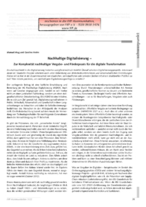 FIfF 2022 Atug, Krohn - Nachhaltige Digitalisierung Deckblatt